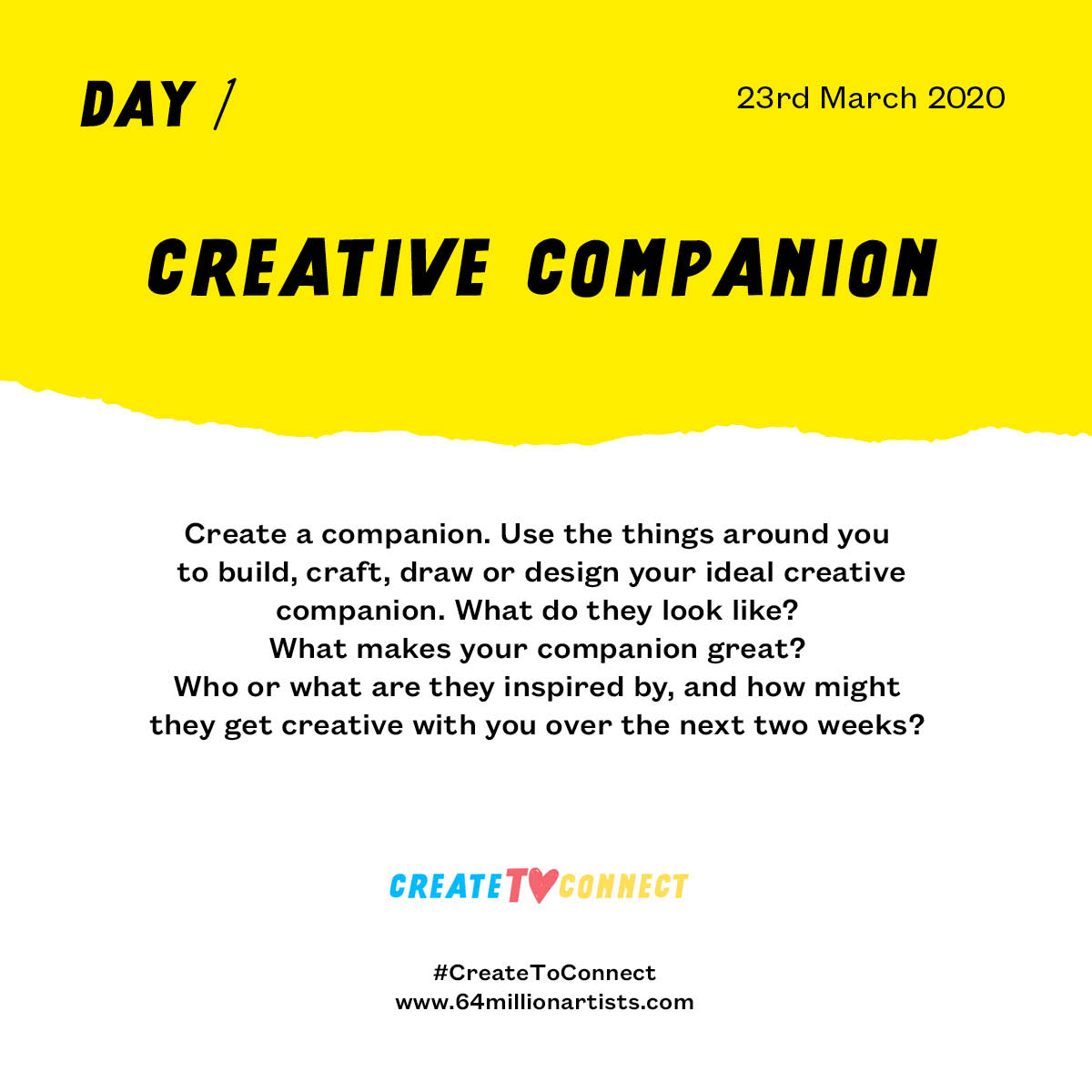 Day 1 of #CreateToConnect! Two weeks of ...