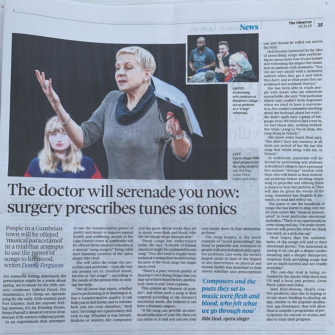 In today’s The Observer Donna Ferguson speaks to Bibi Heal