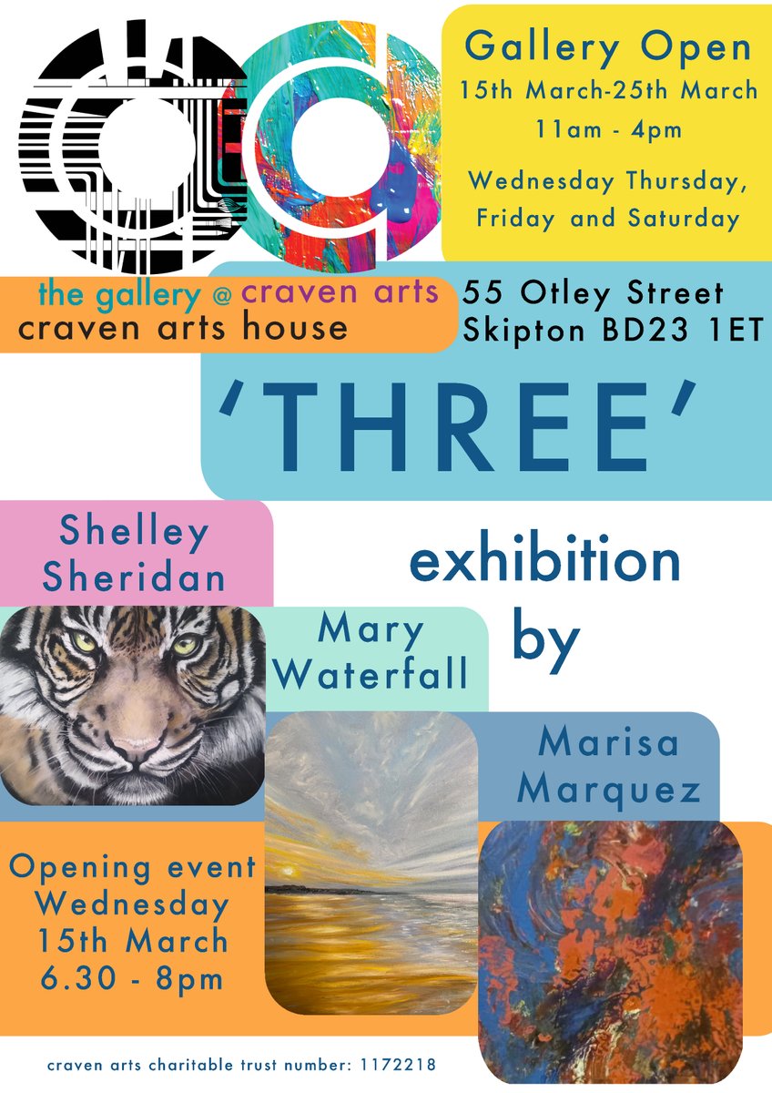 Our upcoming exhibition, 'Three' opens ...