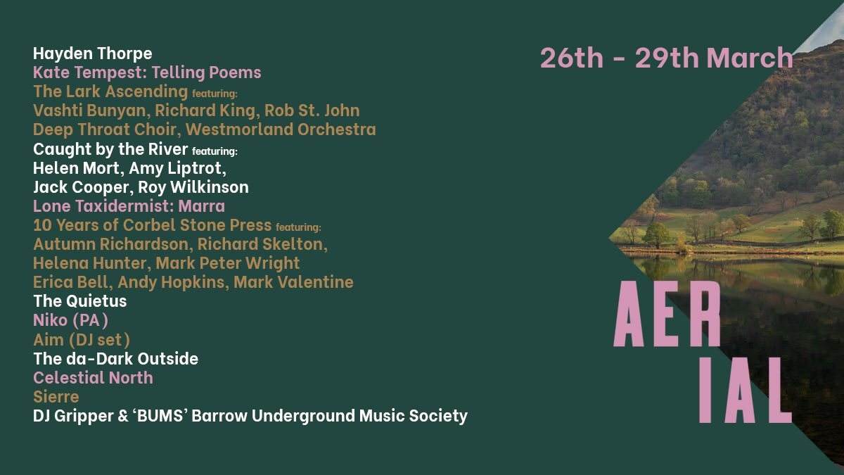 The new #AerialFestival line up is here....